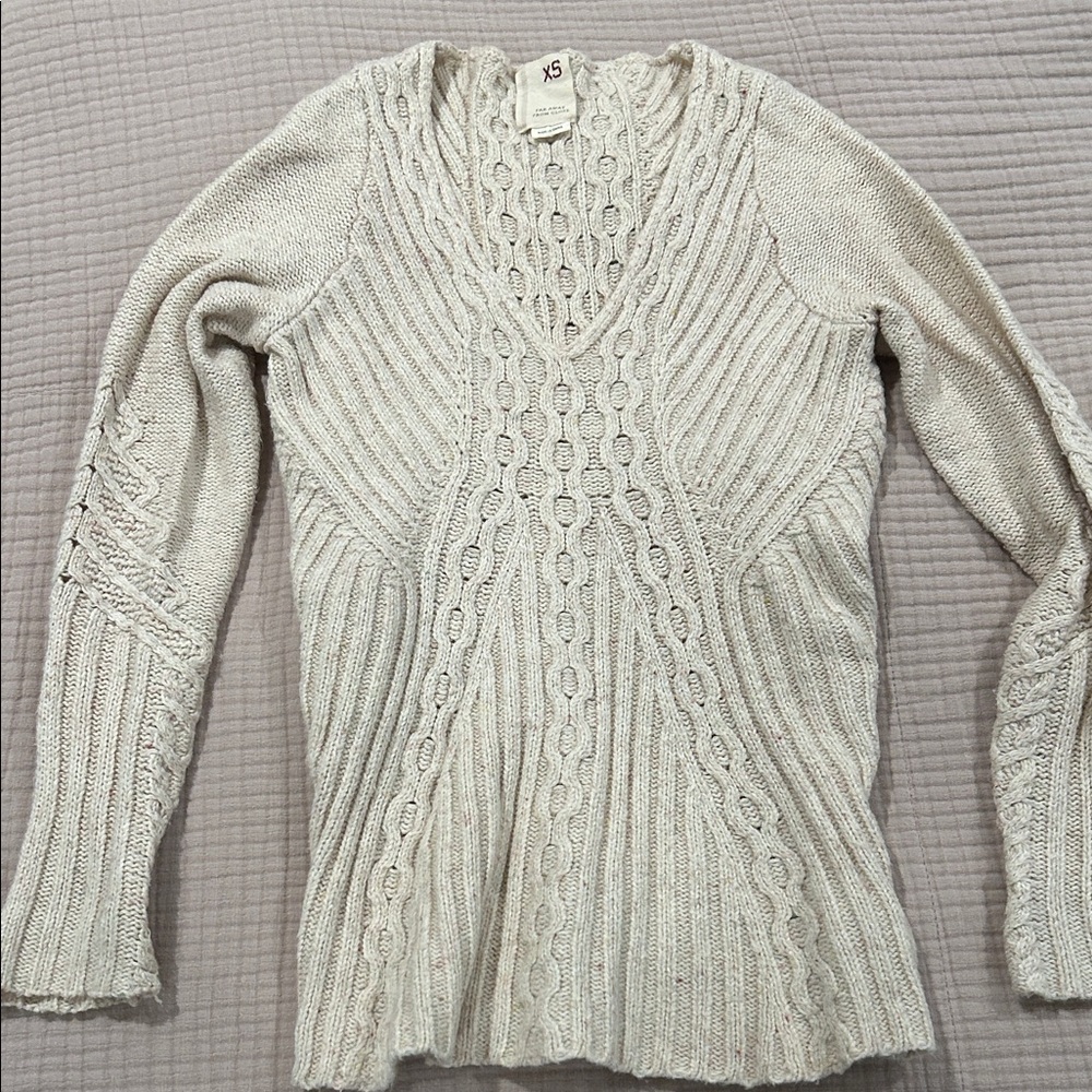 Far Away From Close by Anthropologie Women's Cream Sweater